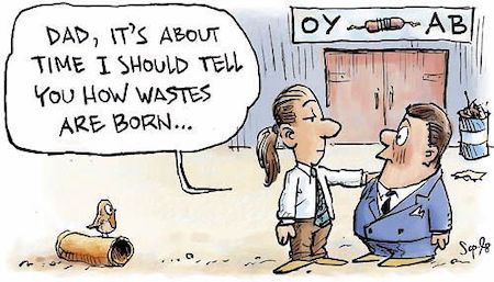 Funny Waste Cartoon