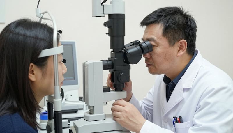 Digital Eye Strain: How to Protect Your Eyes from Screen Fatigue 10 Ophthalmologist examining a Patient